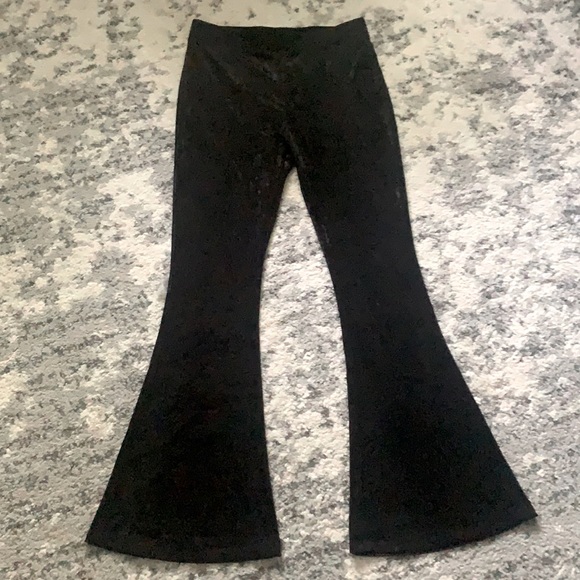 Forever 21 Pants - Forever 21 Velour bell bottom pants Medium